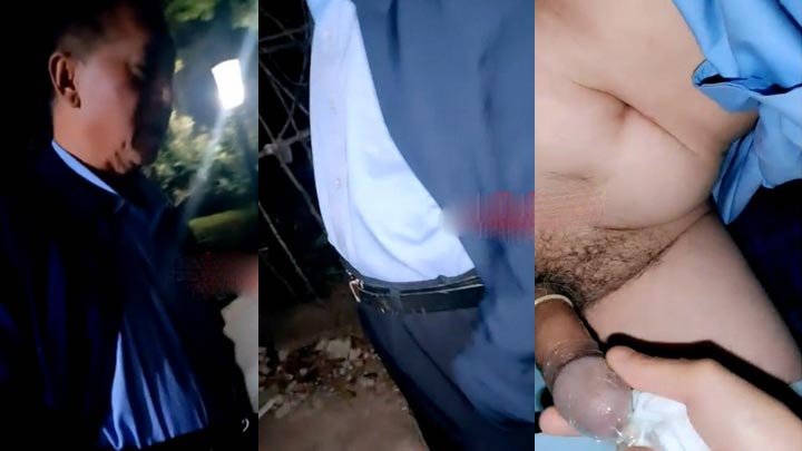 户外约蓝衬衫老头啪啪取精(24)